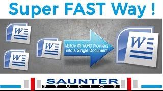How to combine Multiple MS Word documents to Single MS Word document