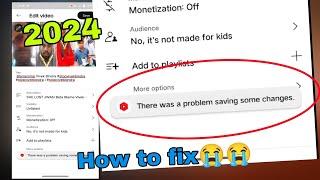 there was a problem saving some changes problem fix 2024 | yt studio there was a problem saving some