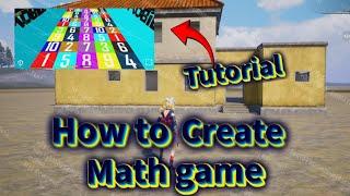 how to create math game  |  math game tutorial  |  wow tutorial  |  PUBG mobile