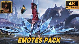 PUBG EMOTES PACK IN NEW LOBBY  || 4K QUALITY FREE EMOTES CLIPS FOR EDIT  || UNEDIT EMOTES CLIPS