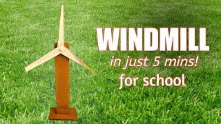 How to make a Working Windmill using cardboard