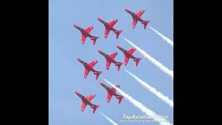 RAF Red Arrows Aerobatic Team at Avord Airshow 2023.9.30 #planespotting #royalairforce #redarrows