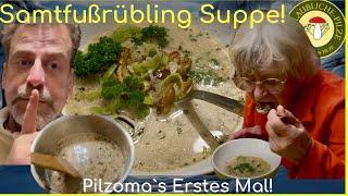 Samtfussrübling Suppe! Pilzoma`s erstes Mal! Heilpilzsüppchen! Rezept Pilze suchen im Dezember 2024