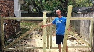 How to Build a Wooden Gate (Double) That Won't Sag!!