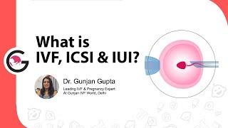 What is IVF, ICSI & IUI? |Difference between IUI, IVF and ICSI | Dr Gunjan Gupta, Gunjan IVF World