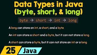 The byte, short, and long Data Types in Java