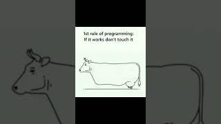 1st rule of programming if it works don't touch it funny meme | #codewithfarhaan #codingmemes