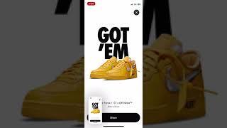 Nike x Off-White ICA Air Force '07 Lemonade - SNKRS Stash Boston - Live Cop