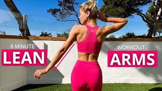 8 MIN. LEAN ARMS WORKOUT - lose arm fat & tone arms | + weights/ waterbottles