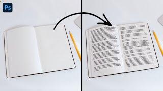 How To Put Text on Book Using Adobe Photoshop - 2023 Tutorial Video