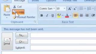 How to copy a hyperlink in an email message