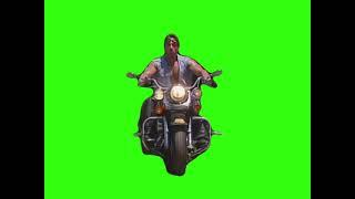 Billy Herrington rides his motorcycle Green Screen