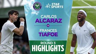 #CarlosAlcaraz v #FrancesTiafoe | Round 3 Highlights | #WimbledonOnStar