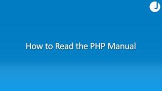 How to Read the PHP Manual