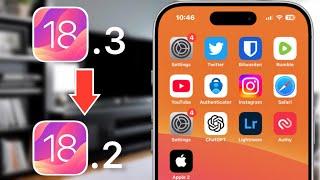 How to Downgrade iOS 18.3 to iOS 18.2!