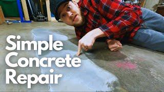 Repair Cracked and Broken Concrete (Easy DIY) || Garage Floor