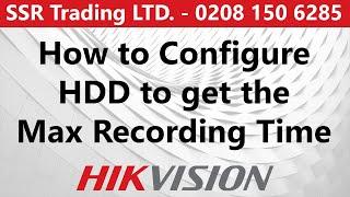 Maximize HDD Recording Space on Hikvision DVR NVR Hard Disk Drive Using Cameras on Motion & H265+