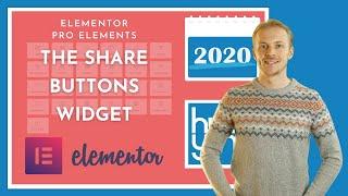 How to use the Share Button widget in Elementor 2020