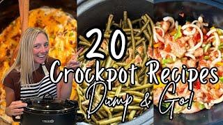 20 DUMP & GO CROCKPOT DINNERS | The Easiest Crockpot Recipes!