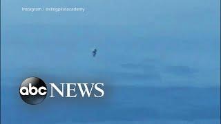 Unknown person appears to be flying jetpack at 3,000 feet