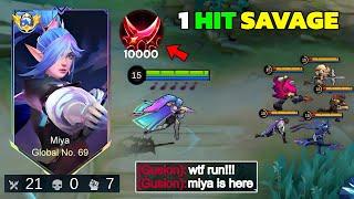 MIYA ONE HIT SAVAGE BUILD!! Layla New Best BUILD AND EMBLEM!! - Top Global Miya Build 2024 ~ MLBB