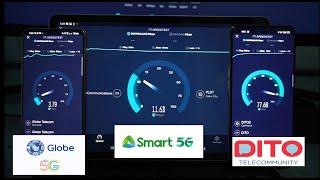 DITO VS GLOBE VS SMART VS PLDT CEBU INTERNET SPEED TEST | DITO TELECOM ULTIMATE TEST