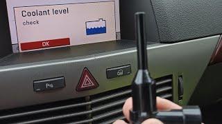 Замена/установка датчика уровня охлаждающей жидкости  Opel Astra H