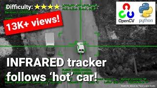 Tracking car from drone using 'infrared' | Autonomous Drone Object Tracking OpenCV Python