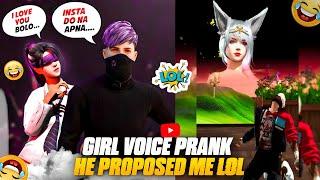 Girl Voice Prank On Worldchat Guy | He Proposed Me | Prank Gone Very Funny - Garena Freefire️