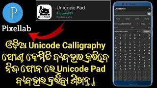 How To Use Unicode Pad | Odia |  How To Use Calligraphy Font | How To Use Odia Font | #calligraphy