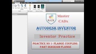 Inventor Practice No 1 Flange Coupling Part Diagram Flange