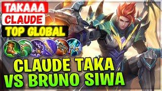 Taka 87% Win Rate Claude VS Bruno Siwa [ Top Global Claude ] Takaaa - Mobile Legends Build