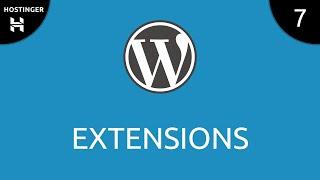 WordPress #7 - extensions