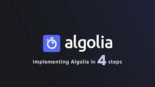 Implement Algolia in 4 steps