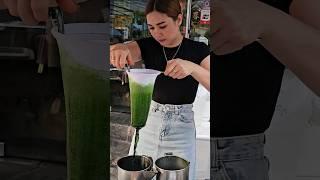 Refreshing Thai Green Tea! The Most Popular Morning Coffee Lady of Bangkok - PloySai_Coffee