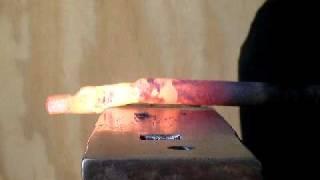 Forging a one heat tong blank
