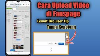 Cara Upload Video di Fanspage Lewat Hp Dapat Uang