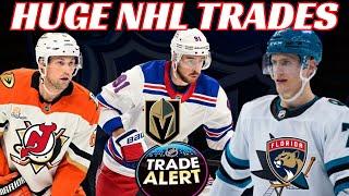 Huge NHL Trades - NYR Trade Smith to VGK, Sturm to FLA, Dumoulin to NJ + Jets & Panthers Goalie Swap