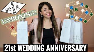 WHAT I GOT FOR MY 21st WEDDING ANNIVERSARY - VAN CLEEF & ARPELS UNBOXING!! | VCA Bracelet + Necklace