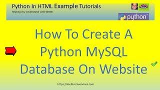 How to create a python mysql database on website