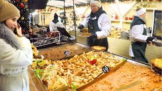 The BEST Christmas Street Food Market in Europe! Budapest, Hungary