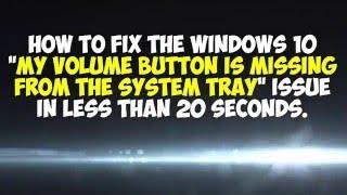 Windows 10 Volume Button Fix in less than 20 seconds