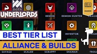 BEST ALLIANCE & BUILDS!! Dota Underlords LATEST DRAGON META TIER LIST!! | Part 1