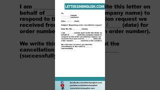 Reply Letter for Order Cancellation - Letter of Reply for Cancellation of Order