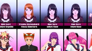 Yandere simulator characters 1980s mode look alike Yandere simulator characters 202x Parents