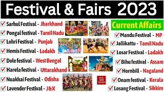Important Festivals in India | State wise | Indian Art & Culture | Current Affairs 2023 | Gk Trick