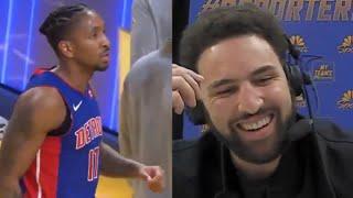 Klay Thompson SHOTS FIRED  on Rodney Mcgruger in starting a fight on warriors bench!! 