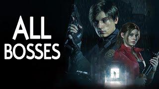 Resident Evil 2 Remake - All Bosses [Leon A/Claire B]