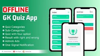 Complete Quiz App in Android Studio | Offline Quiz App in Android Studio | Android Quiz App