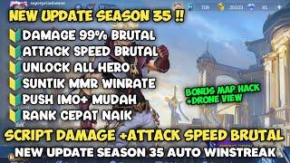 AUTO WINSTREAK PUSH RANK ‼️ NEW SCRIPT DAMAGE +ATTACK SPEED BRUTAL MLBB | SUNTIK DAMAGE ML TERBARU